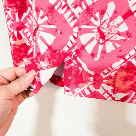 INC International Concepts bold abstract print pencil skirt pink size PM - Picture 4 of 7